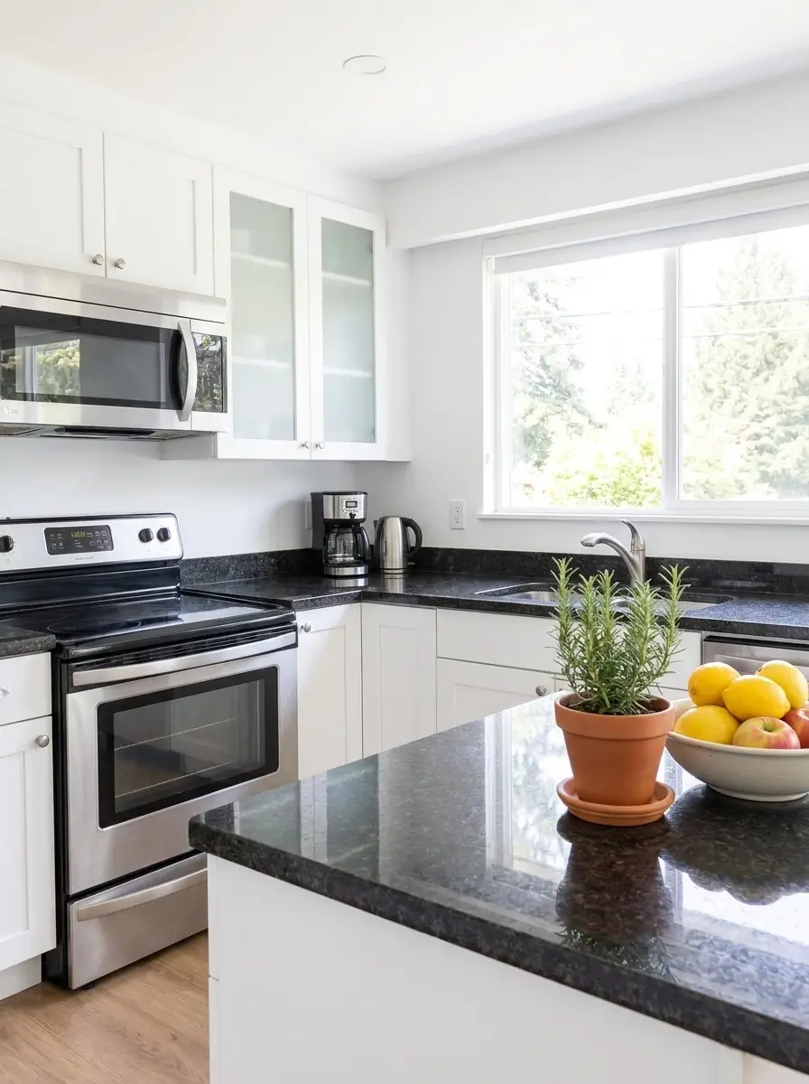 Full kitchen at Golden Hour HQ, Kitsilano