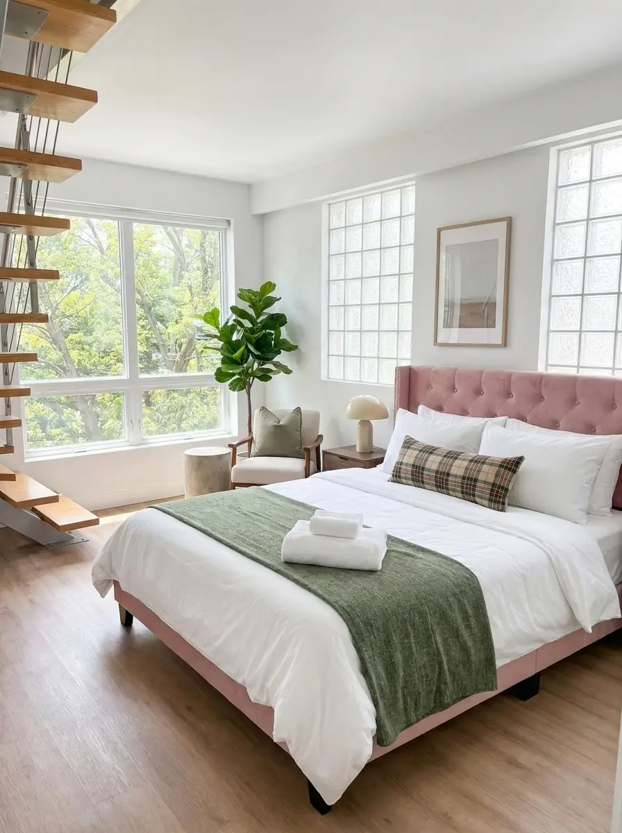 Master bedroom at Golden Hour HQ, Kitsilano